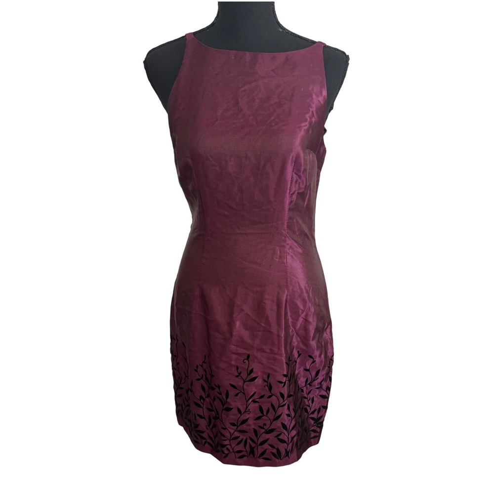 Vintage Maurices Whimsigoth Iridescent Flocked Velvet Mini Dress Size 6 Goth 90s